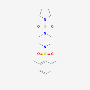 molecular formula C17H27N3O4S2 B497240 1-(Mesitylsulfonyl)-4-(1-pyrrolidinylsulfonyl)piperazine CAS No. 927640-80-0