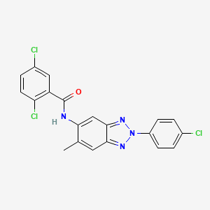 2,5-dichloro-N-[2-(4-chlorophenyl)-6-methyl-2H-1,2,3-benzotriazol-5-yl]benzamide