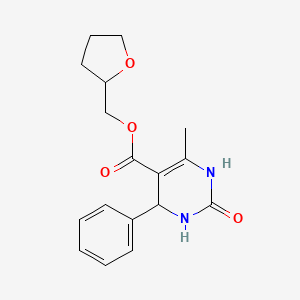 molecular formula C17H20N2O4 B4972424 tetrahydro-2-furanylmethyl 6-methyl-2-oxo-4-phenyl-1,2,3,4-tetrahydro-5-pyrimidinecarboxylate 