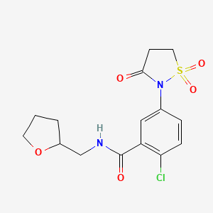 2-chloro-5-(1,1-dioxido-3-oxo-2-isothiazolidinyl)-N-(tetrahydro-2-furanylmethyl)benzamide