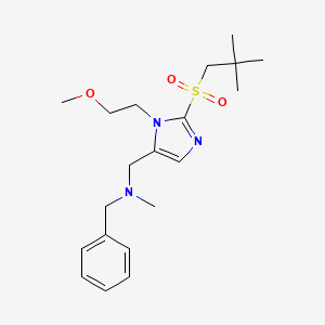 molecular formula C20H31N3O3S B4972433 N-benzyl-1-[2-[(2,2-dimethylpropyl)sulfonyl]-1-(2-methoxyethyl)-1H-imidazol-5-yl]-N-methylmethanamine 