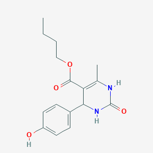 molecular formula C16H20N2O4 B4972442 butyl 4-(4-hydroxyphenyl)-6-methyl-2-oxo-1,2,3,4-tetrahydro-5-pyrimidinecarboxylate 
