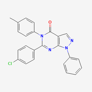 molecular formula C24H17ClN4O B4972447 6-(4-chlorophenyl)-5-(4-methylphenyl)-1-phenyl-1,5-dihydro-4H-pyrazolo[3,4-d]pyrimidin-4-one 