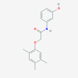 molecular formula C17H19NO3 B4972460 N-(3-hydroxyphenyl)-2-(2,4,5-trimethylphenoxy)acetamide 