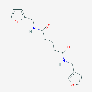 molecular formula C15H18N2O4 B4972478 N-(2-furylmethyl)-N'-(3-furylmethyl)pentanediamide 