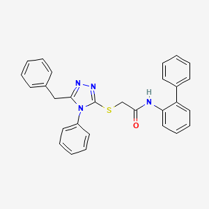 molecular formula C29H24N4OS B4972488 2-[(5-benzyl-4-phenyl-4H-1,2,4-triazol-3-yl)thio]-N-2-biphenylylacetamide 