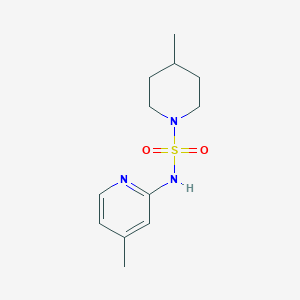 molecular formula C12H19N3O2S B497249 4-methyl-N-(4-methyl-2-pyridinyl)-1-piperidinesulfonamide 