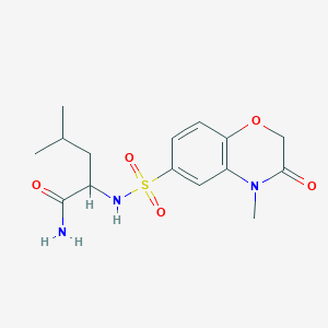 N~2~-[(4-methyl-3-oxo-3,4-dihydro-2H-1,4-benzoxazin-6-yl)sulfonyl]leucinamide