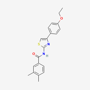 molecular formula C20H20N2O2S B4972532 N-[4-(4-ethoxyphenyl)-1,3-thiazol-2-yl]-3,4-dimethylbenzamide 