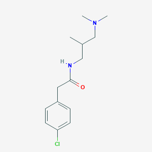molecular formula C14H21ClN2O B4972557 2-(4-chlorophenyl)-N-[3-(dimethylamino)-2-methylpropyl]acetamide 