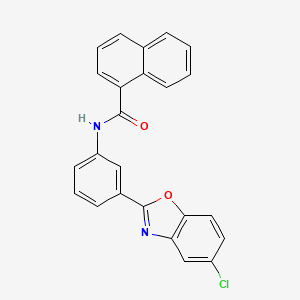 molecular formula C24H15ClN2O2 B4972560 N-[3-(5-chloro-1,3-benzoxazol-2-yl)phenyl]-1-naphthamide 