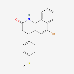 molecular formula C20H16BrNOS B4972586 6-bromo-4-[4-(methylthio)phenyl]-3,4-dihydrobenzo[h]quinolin-2(1H)-one 