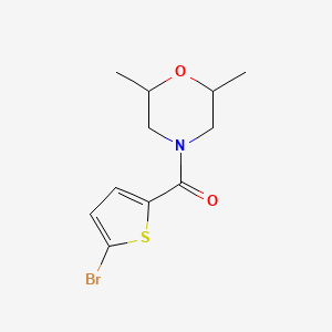 molecular formula C11H14BrNO2S B4972597 4-[(5-bromo-2-thienyl)carbonyl]-2,6-dimethylmorpholine 