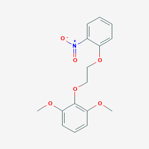 molecular formula C16H17NO6 B4972602 1,3-dimethoxy-2-[2-(2-nitrophenoxy)ethoxy]benzene 