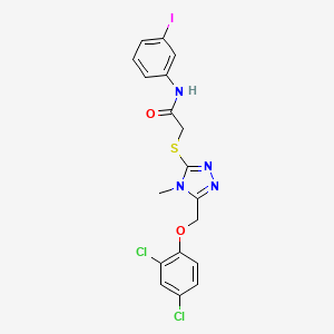 2-({5-[(2,4-dichlorophenoxy)methyl]-4-methyl-4H-1,2,4-triazol-3-yl}thio)-N-(3-iodophenyl)acetamide