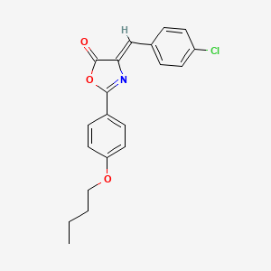 molecular formula C20H18ClNO3 B4972649 2-(4-butoxyphenyl)-4-(4-chlorobenzylidene)-1,3-oxazol-5(4H)-one 