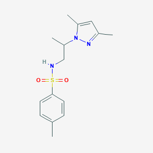 molecular formula C15H21N3O2S B497265 N-[2-(3,5-Dimethyl-pyrazol-1-yl)-propyl]-4-methyl-benzenesulfonamide 