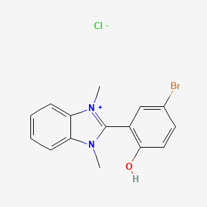 2-(5-bromo-2-hydroxyphenyl)-1,3-dimethyl-1H-benzimidazol-3-ium chloride