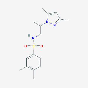 molecular formula C16H23N3O2S B497267 N-[2-(3,5-Dimethyl-pyrazol-1-yl)-propyl]-3,4-dimethyl-benzenesulfonamide CAS No. 890598-31-9