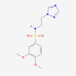 3,4-dimethoxy-N-[2-(1H-1,2,4-triazol-1-yl)ethyl]benzenesulfonamide