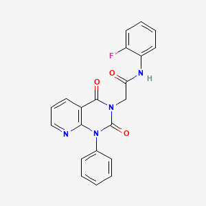 2-(2,4-dioxo-1-phenyl-1,4-dihydropyrido[2,3-d]pyrimidin-3(2H)-yl)-N-(2-fluorophenyl)acetamide