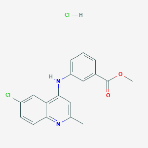 methyl 3-[(6-chloro-2-methyl-4-quinolinyl)amino]benzoate hydrochloride