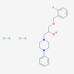 molecular formula C20H27Cl2FN2O2 B4972711 1-[(2-fluorobenzyl)oxy]-3-(4-phenyl-1-piperazinyl)-2-propanol dihydrochloride 