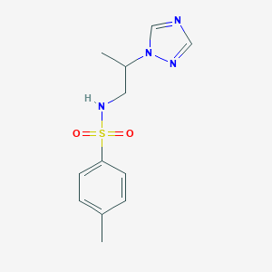 molecular formula C12H16N4O2S B497272 4-Methyl-N-(2-[1,2,4]triazol-1-yl-propyl)-benzenesulfonamide 