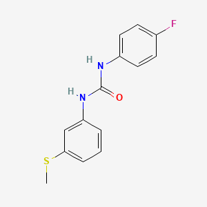 molecular formula C14H13FN2OS B4972737 N-(4-fluorophenyl)-N'-[3-(methylthio)phenyl]urea 