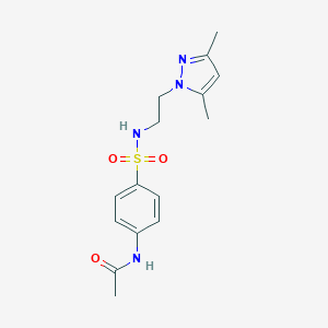 N-(4-(N-(2-(3,5-dimethyl-1H-pyrazol-1-yl)ethyl)sulfamoyl)phenyl)acetamide