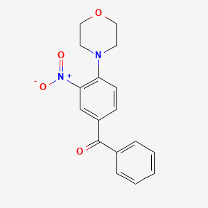 molecular formula C17H16N2O4 B4972771 [4-(4-morpholinyl)-3-nitrophenyl](phenyl)methanone CAS No. 56106-94-6