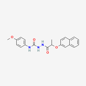 N-(4-methoxyphenyl)-2-[2-(2-naphthyloxy)propanoyl]hydrazinecarboxamide
