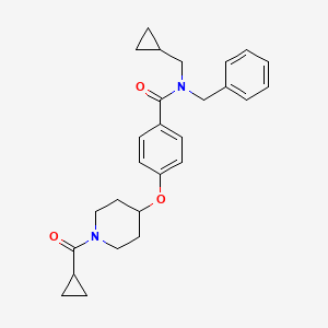 N-benzyl-4-{[1-(cyclopropylcarbonyl)-4-piperidinyl]oxy}-N-(cyclopropylmethyl)benzamide