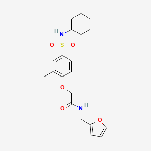 2-{4-[(cyclohexylamino)sulfonyl]-2-methylphenoxy}-N-(2-furylmethyl)acetamide