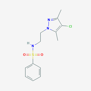 N-(2-(4-chloro-3,5-dimethyl-1H-pyrazol-1-yl)ethyl)benzenesulfonamide