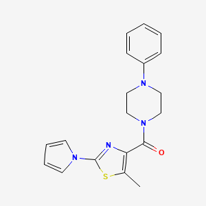 1-{[5-methyl-2-(1H-pyrrol-1-yl)-1,3-thiazol-4-yl]carbonyl}-4-phenylpiperazine