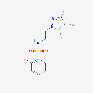 N-(2-(4-chloro-3,5-dimethyl-1H-pyrazol-1-yl)ethyl)-2,4-dimethylbenzenesulfonamide