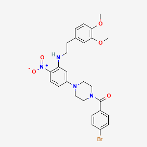 molecular formula C27H29BrN4O5 B4972816 5-[4-(4-bromobenzoyl)-1-piperazinyl]-N-[2-(3,4-dimethoxyphenyl)ethyl]-2-nitroaniline 