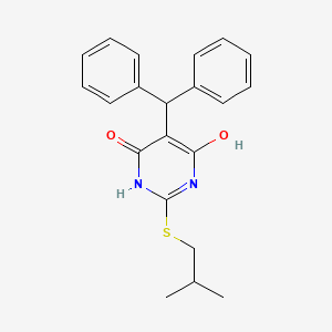molecular formula C21H22N2O2S B4972821 5-(diphenylmethyl)-6-hydroxy-2-(isobutylthio)-4(3H)-pyrimidinone 
