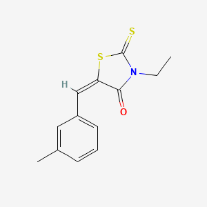 molecular formula C13H13NOS2 B4972837 3-ethyl-5-(3-methylbenzylidene)-2-thioxo-1,3-thiazolidin-4-one 