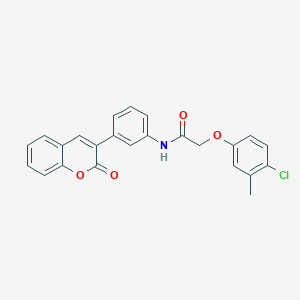 molecular formula C24H18ClNO4 B4972852 2-(4-chloro-3-methylphenoxy)-N-[3-(2-oxo-2H-chromen-3-yl)phenyl]acetamide 