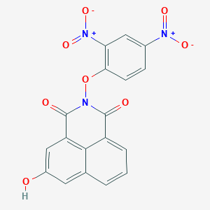 molecular formula C18H9N3O8 B4972858 2-(2,4-dinitrophenoxy)-5-hydroxy-1H-benzo[de]isoquinoline-1,3(2H)-dione 