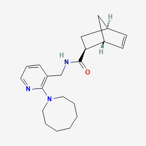molecular formula C21H29N3O B4972881 (1R*,2S*,4R*)-N-{[2-(1-azocanyl)-3-pyridinyl]methyl}bicyclo[2.2.1]hept-5-ene-2-carboxamide 