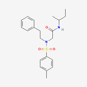 molecular formula C21H28N2O3S B4972889 N~1~-(sec-butyl)-N~2~-[(4-methylphenyl)sulfonyl]-N~2~-(2-phenylethyl)glycinamide 