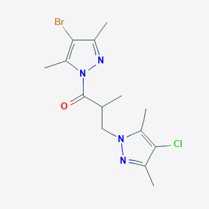 4-bromo-1-[3-(4-chloro-3,5-dimethyl-1H-pyrazol-1-yl)-2-methylpropanoyl]-3,5-dimethyl-1H-pyrazole