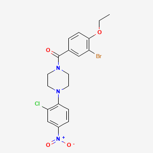 molecular formula C19H19BrClN3O4 B4972931 1-(3-bromo-4-ethoxybenzoyl)-4-(2-chloro-4-nitrophenyl)piperazine CAS No. 6015-45-8