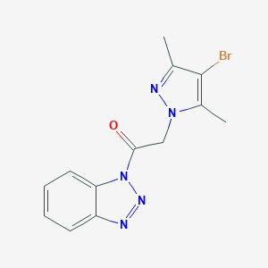 1-[(4-bromo-3,5-dimethyl-1H-pyrazol-1-yl)acetyl]-1H-1,2,3-benzotriazole