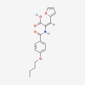 molecular formula C18H19NO5 B4972961 2-[(4-butoxybenzoyl)amino]-3-(2-furyl)acrylic acid 