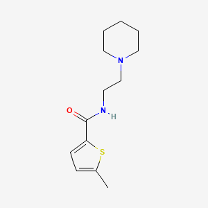 molecular formula C13H20N2OS B4972969 5-methyl-N-[2-(1-piperidinyl)ethyl]-2-thiophenecarboxamide 