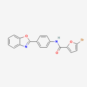molecular formula C18H11BrN2O3 B4972983 N-[4-(1,3-benzoxazol-2-yl)phenyl]-5-bromo-2-furamide 